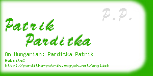 patrik parditka business card